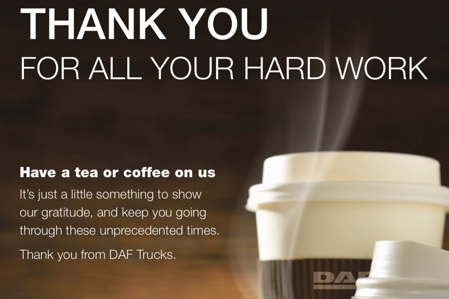 DAF Trucks ‘puts the kettle on' for drivers