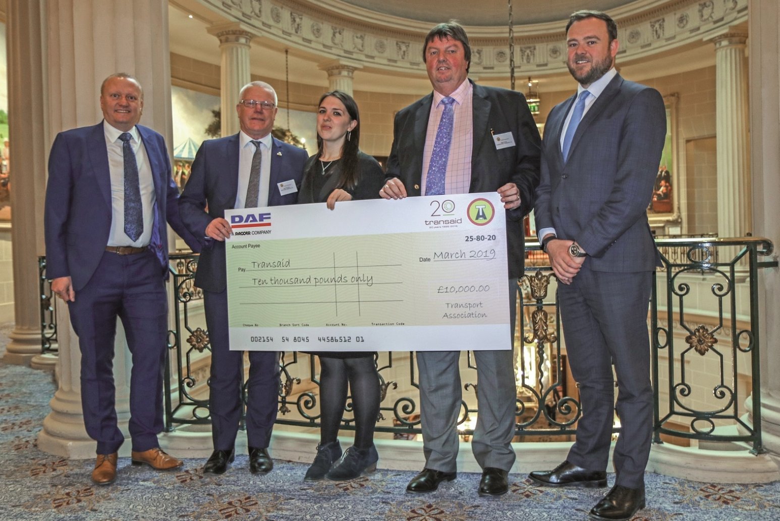 Large Transaid donation from DAF Trucks and Transport Association